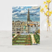 Brüssel, Belgien - City-Foto Karte (Gelbe Blume)