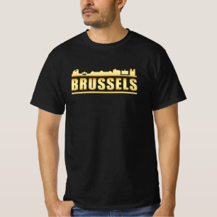 Brüssel Belgien City Skyline Cityscape Funny Gift T-Shirt