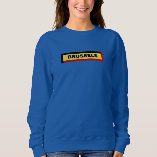 Brüssel: Belgien - Flaggenfarben Sweatshirt (Vorderseite)