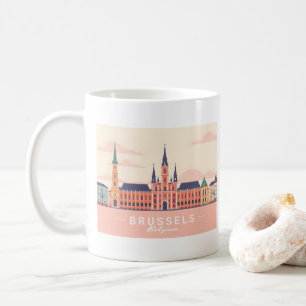 Brüssel Belgien Grand Place Pastel Travel Kaffeetasse