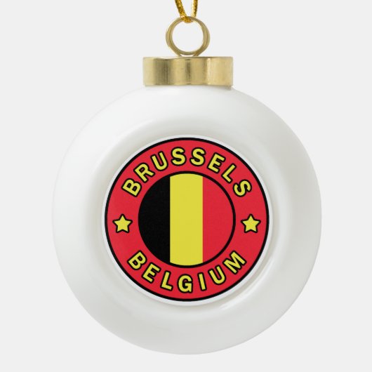 Brüssel Belgien Keramik Kugel-Ornament (Vorderseite)