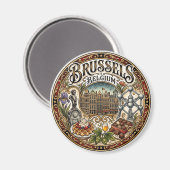 Brüssel Belgien Magnet (Vorderseite/Rückseite)