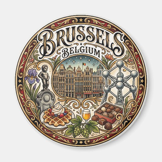 Brüssel Belgien Magnet (Vorne)