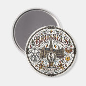 Brüssel Belgien Magnet (Vorderseite/Rückseite)