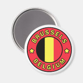 Brüssel Belgien Magnet (Vorderseite/Rückseite)