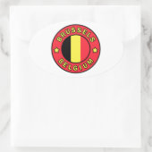 Brüssel Belgien Ovaler Aufkleber (Tasche)