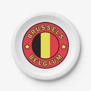 Brüssel Belgien Pappteller