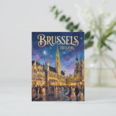 Brüssel Belgien Postkarte (Stehend Vorderseite)