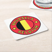 Brüssel Belgien Rechteckiger Pappuntersetzer (angewinkelt)