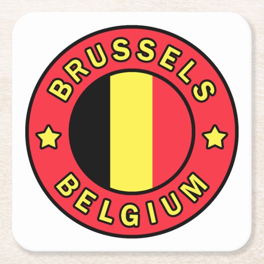 Brüssel Belgien Rechteckiger Pappuntersetzer (Vorderseite)