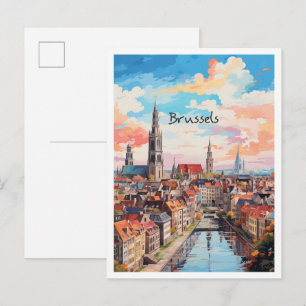 Brüssel Belgien Reise Ästhetik Postkarte