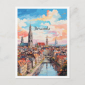 Brüssel Belgien Reise Ästhetik Postkarte (Vorderseite)