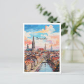 Brüssel Belgien Reise Ästhetik Postkarte (Stehend Vorderseite)