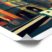 Brüssel Belgien Reisen künstlerisch bunt Poster (Ecke)