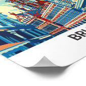 Brüssel Belgien Retro Artwork Travel Poster (Ecke)