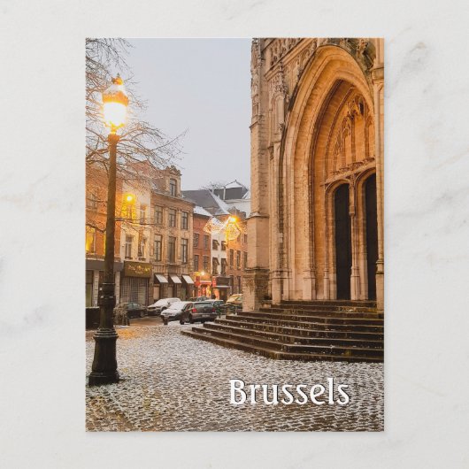 Brüssel Belgien Sablon Foto Postkarte (Vorderseite)