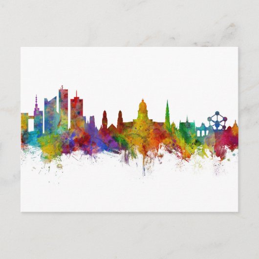 Brüssel Belgien Skyline Postkarte (Vorderseite)