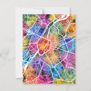 Brüssel - Belgien - Stadtkarte Postkarte