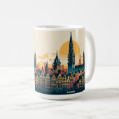 Brüssel, Belgien Stylist Kaffeetasse (VorderseiteRechts)