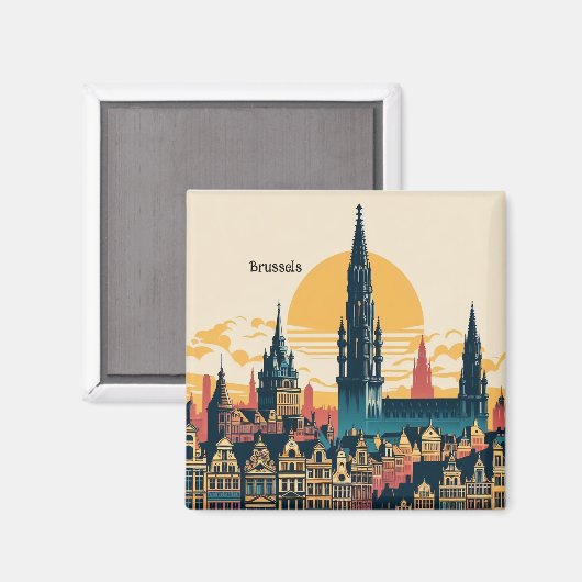 Brüssel, Belgien Stylist Magnet (Vorderseite/Rückseite)