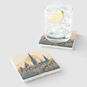 Brüssel, Belgien Stylist Steinuntersetzer (Seitenansicht)