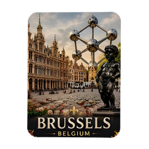 🧲 Brüssel Belgien Urlaubserinnerung zum Erinnern Magnet