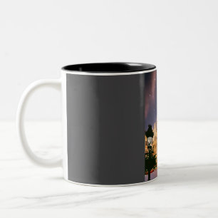 Brüssel Belgien Vintag Minimale Retro-Reisepost Zweifarbige Tasse