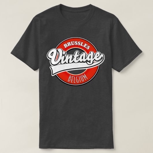 Brüssel, Belgien Vintag T-Shirt (Design vorne)