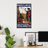 Brüssel Belgien Vintage-Reiseposter Poster (Heimbüro)