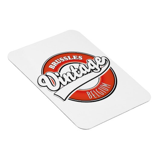 Brüssel - Belgien - Vintages Logo Magnet (Rechte Seite)