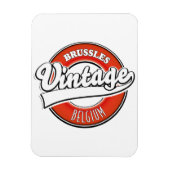 Brüssel - Belgien - Vintages Logo Magnet (Vertikal)