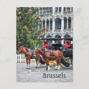 Brüssel Belgien Weihnachts-Foto  Postkarte