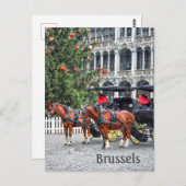 Brüssel Belgien Weihnachts-Foto Postkarte (Vorne/Hinten)