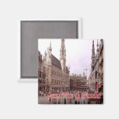BRÜSSEL BRUXELLES Grand Place - Kühlschrank Magnet (Vorderseite/Rückseite)