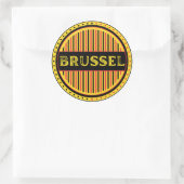 Brussel City Pride Emblem – Belgian Identity Runder Aufkleber (Tasche)