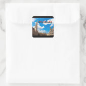 Brüssel, den 01 quadratischer aufkleber (Tasche)