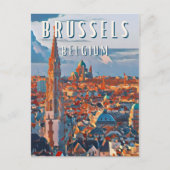 Brüssel, die Hauptstadt Belgiens und Europas Postkarte (Vorderseite)