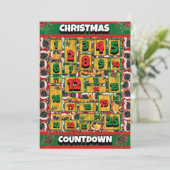 Brüssel Dog Countdown Weihnachtskalender Feiertagskarte (Stehend Vorderseite)