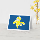 Brüssel-Flaggen-Gruß-Karte Karte (Gelbe Blume)