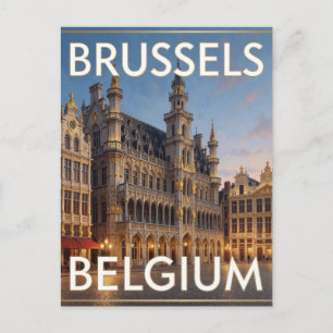 Brüssel Grand Place Belgien Reise Szene Postkarte