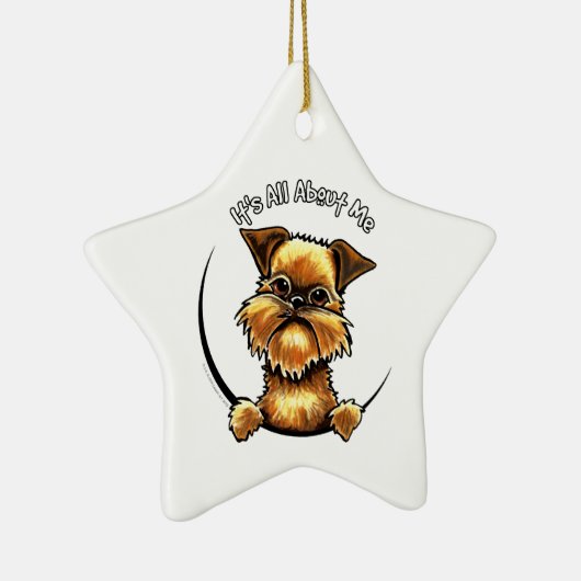 Brüssel Griffon alles über mich Keramikornament (Rechts)