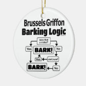 Brüssel Griffon Barking Logic Keramik Ornament (Links)