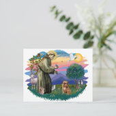 Brüssel Griffon (braun/rot) Postkarte (Stehend Vorderseite)