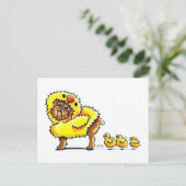 Brüssel Griffon Chick Oaster Feiertagspostkarte (Stehend Vorderseite)