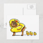 Brüssel Griffon Chick Oaster Feiertagspostkarte (Vorne/Hinten)