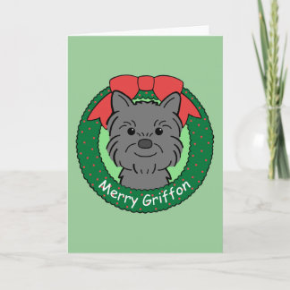 Brüssel Griffon Christmas Feiertagskarte
