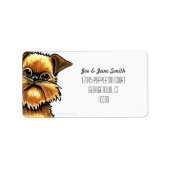 Brüssel Griffon Custom Color Adressaufkleber (Vorne)