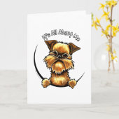 Brüssel Griffon, das ganz ungefähr ich sein ist Karte (Gelbe Blume)