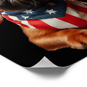Brüssel Griffon Dog 4. Juli American Independence Poster (Ecke)