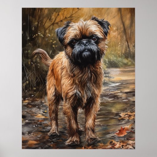 Brüssel Griffon Dog Art Print Poster (Vorne)